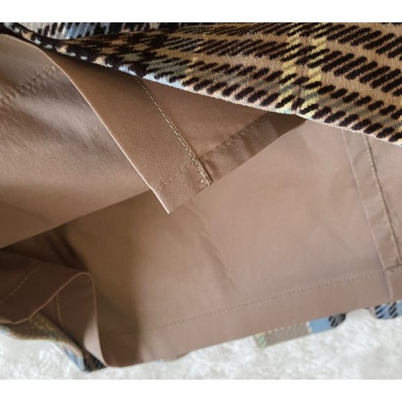 Etcetera black beige blue plaid skirt size 6 mini lined school girl uniform pock - Picture 8 of 8